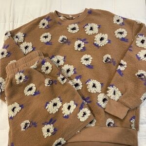 Floral Patterned Sweater Set